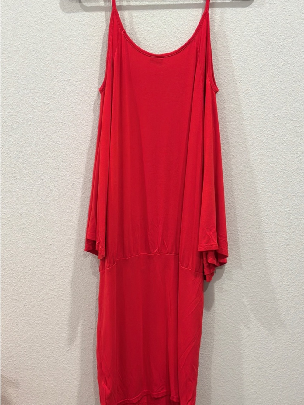 Lascana Red Off-Shoulder Draped Women’s Top - Picture 4 of 7
